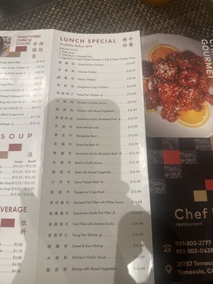 Menu photo 1 Chef K Temecula, CA