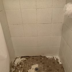 Miracle Method of Northeast Georgia - My tile shower floor after multiple problems and re applying