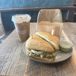 Basic Better Latte, Chicken Pesto Sandwich Basic Better Latte, Chicken Pesto Sandwich