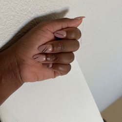 Gel dip polish  with acrylic nails
