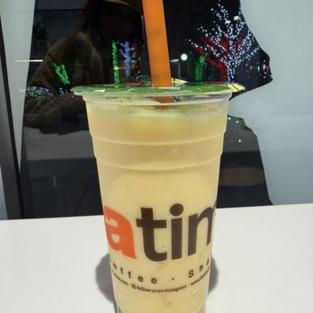 It's Boba Time - Paramount - Mango peach smoothie with boba - Bubble Tea Near Me - Paramount, California