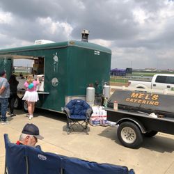 Mel's Track Kitchen - Mel's truck with smoker and BBQ