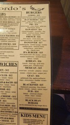 Menu photo 8 Gordo's Pub & Grill Norwood, OH