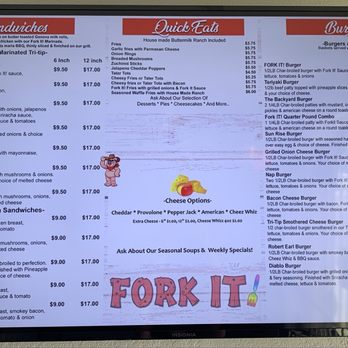 Fork It - March 26, 2025 menu and prices. - Sandwiches Near Me - Stockton, California