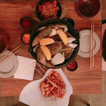 Barn Joo 35 - Clam and mussels pot, Truffle Fries, spicy chicken - Korean Near Me - New York, New York Barn Joo 35 - Clam and mussels pot, Truffle Fries, spicy chicken - Korean Near Me - New York, New York
