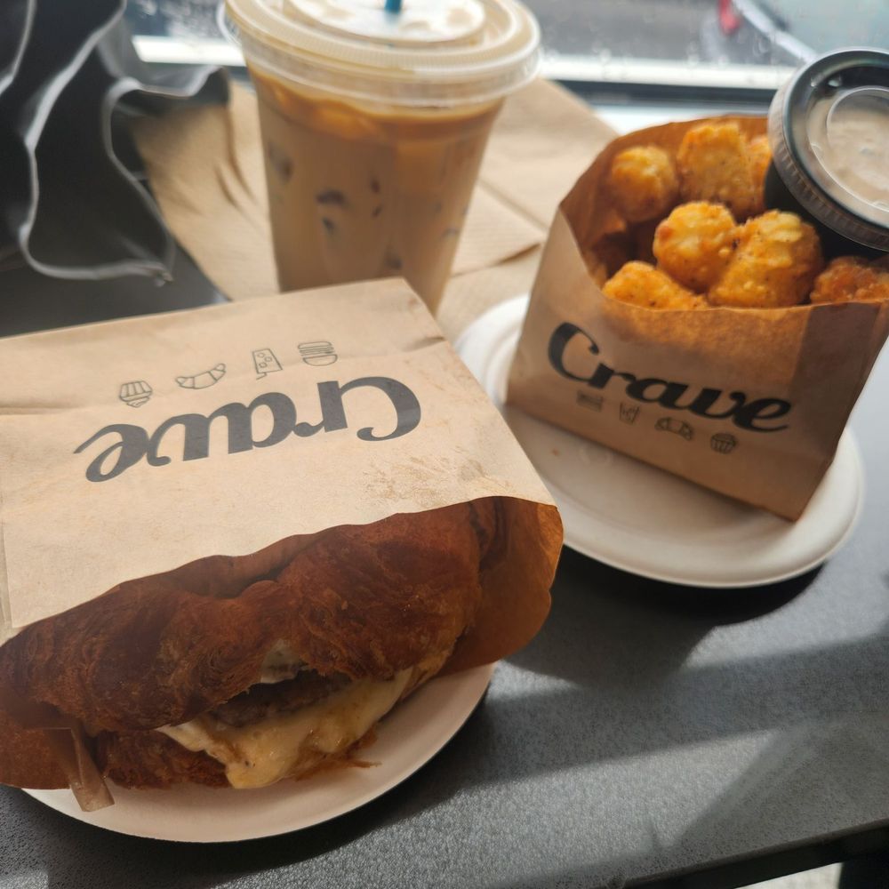I build my own breakfast sandwich I did a sausage, bacon,egg on a Butter croissant and the tater tots full of flavor !! I build my own breakfast sandwich I did a sausage, bacon,egg on a Butter croissant and the tater tots full of flavor !!