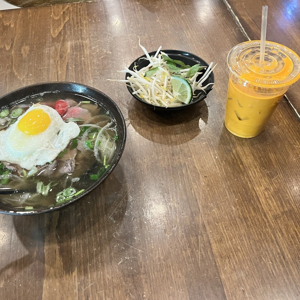 Thai Iced Tea and pho Thai Iced Tea and pho