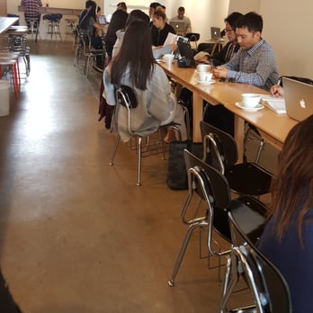Document Coffee Bar - Two long tables,  ~10 bar seats, three small 2-person tables. Limited access to outlets - Coffee & Tea Near Me - Los Angeles, California