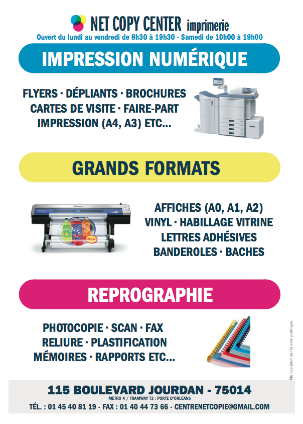 NET COPY CENTER 115 bd Jourdan, Paris, France Yelp