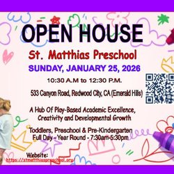 St Matthias Preschool - All Families Who Seek High Quality Early Education Are Welcome To Tour Our Program On Sun, January 25, 2026