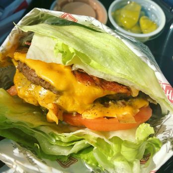 Habit Burger & Grill - Double Charburger with bacon and lettuce wrapped! So good!! - Salad Near Me - Shoreline, Washington Habit Burger & Grill - Double Charburger with bacon and lettuce wrapped! So good!! - Salad Near Me - Shoreline, Washington