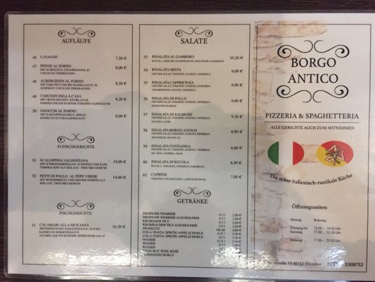 Menu photo 2 Borgo Antico Münster, NW Menu photo 2 Borgo Antico Münster, NW