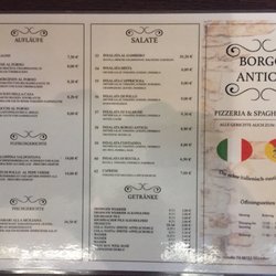 Borgo Antico - Speisekarte (2018)