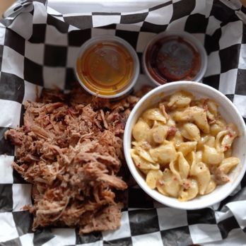 Good News Bbq - pulled pork, macaroni and cheese - Food Stands Near Me Good News Bbq - pulled pork, macaroni and cheese - Food Stands Near Me