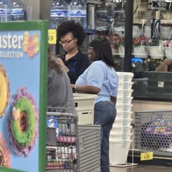 Kroger - TWO staff members working 14-24 self check out LANES. Diabolical!!!!!!!!