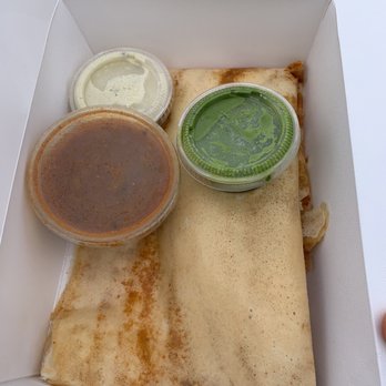 FaveKitchens - Agraharam's masala dosa with mint chutney, coconut chutney, and sambar - Indian Near Me - Seattle, Washington