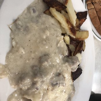 Miller's Cafe - Eggs Benedict with sausage gravy in English muffin - New American Near Me - Essington, Pennsylvania