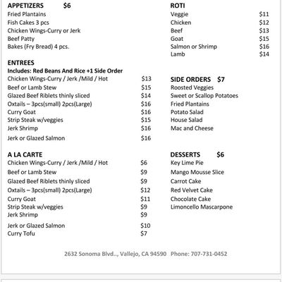 Menu photo 5 Ruthies Caribbean Kitchen Vallejo, CA Menu photo 5 Ruthies Caribbean Kitchen Vallejo, CA