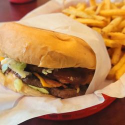 J's Burgers - Western Burger with fries
