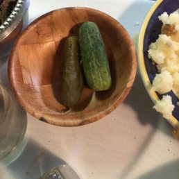 Photo of Sammy's Roumanian Steakhouse - New York, NY, United States. pickels