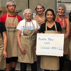 Kid's Against Hunger Bay Area - Gladly traded in my Friday night heels for a hairnet & apron!