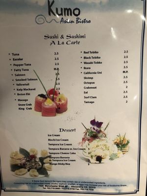Menu photo 8 Kumo Asian Bistro Alexandria, VA