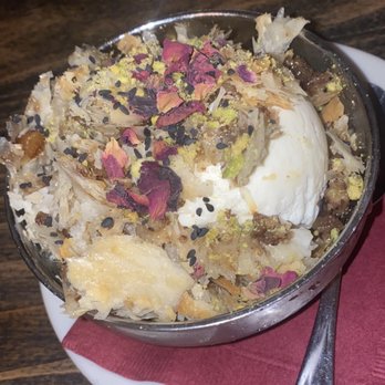 Zaytoon - Ice cream with baklava and pistachios - Lebanese Near Me - Santa Barbara, California Zaytoon - Ice cream with baklava and pistachios - Lebanese Near Me - Santa Barbara, California