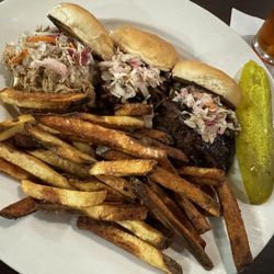 Lehigh Valley BBQ - Slider Trio - Salty, salty, salty. Fries were limp, didn't have that taste you expect from fresh cut.