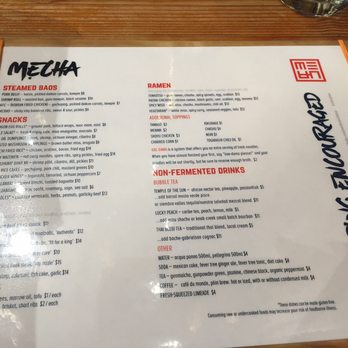 Mecha Noodle Bar - Menu - Ramen Near Me - Fairfield, Connecticut