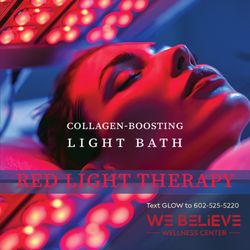 We Believe Wellness Center - Step into the glow and let your skin soak in the healing power of Red Light Therapy