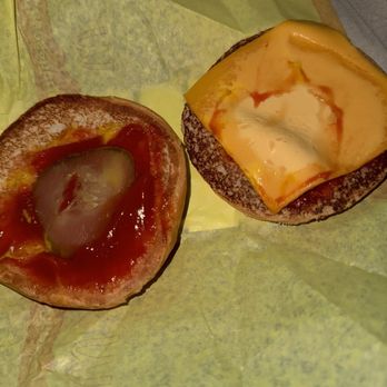 McDonald's - This is my cheeseburger with no meat, extra onions and extra pickles. - Fast Food Near Me - Malden, Massachusetts McDonald's - This is my cheeseburger with no meat, extra onions and extra pickles. - Fast Food Near Me - Malden, Massachusetts