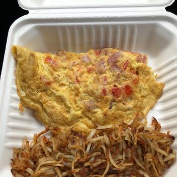 Maine Street Cafe - Food tastes pretty good, though the last couple times of been there they've burnt/overlooked the eggs. This is a Denver omelet to go - American Near Me - Fallon, Nevada Maine Street Cafe - Food tastes pretty good, though the last couple times of been there they've burnt/overlooked the eggs. This is a Denver omelet to go - American Near Me - Fallon, Nevada