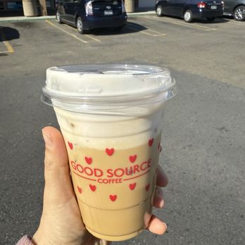 Good Source Coffee - Iced oat latte and strawberry top/foam. - Coffee & Tea Near Me - Escondido, California Good Source Coffee - Iced oat latte and strawberry top/foam. - Coffee & Tea Near Me - Escondido, California