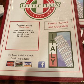 Little Italy - Italian Near Me - Hot Springs, Arkansas
