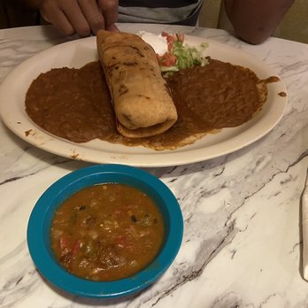 Chuy's - Chuychanga, this time it was cooked, and tasted good. - Tex-Mex Near Me - Austin, Texas