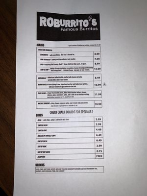 Menu photo 3 Roburrito's Dallastown, PA