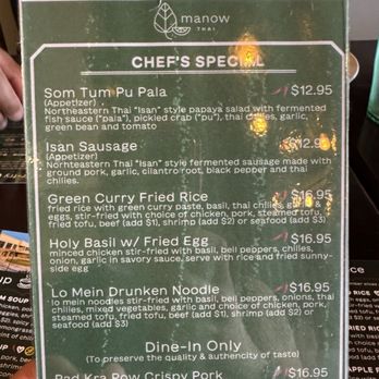 Manow Thai - Thai Near Me - Clarksville, Maryland