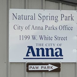 Natural Springs Park - Sign on building in parking lot