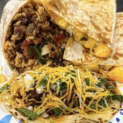 Norma's Casa de Tacos - Chicharrones Burrito Platter