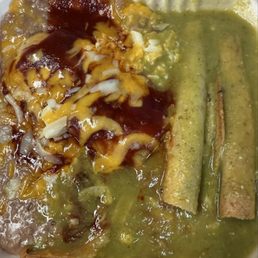 Taquitos & Beef Tamale Combo with Beans Taquitos & Beef Tamale Combo with Beans