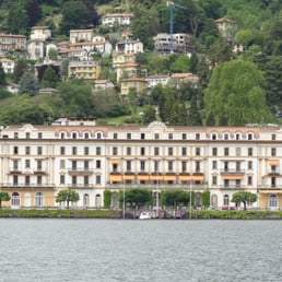 view of the hotel from the ferry