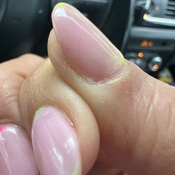 Diamond Nails & Spa - Brush hair in my polish nail - Nail Salons Near Me - Beaverton, Oregon