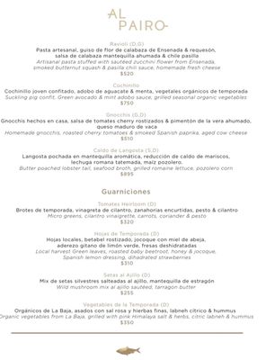 Menu photo 4 Al Pairo San José del Cabo, BCS