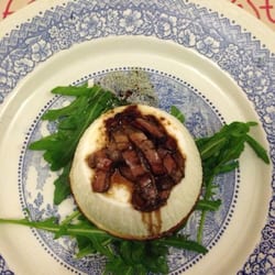 Fermoposta - Tortino di squaquarone con speck e rucola