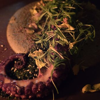 Quixote - Pulpo, due to how dark it is, food photos aren't as great as the dish itself - Mexican Near Me - San Diego, California Quixote - Pulpo, due to how dark it is, food photos aren't as great as the dish itself - Mexican Near Me - San Diego, California