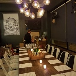Wine tasting set up