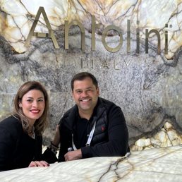 Livia and Marcelo at the booth in Vegas Livia and Marcelo at the booth in Vegas
