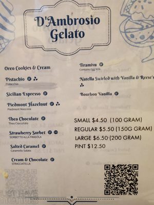 Menu photo 1 D'Ambrosio Gelato Seattle, WA
