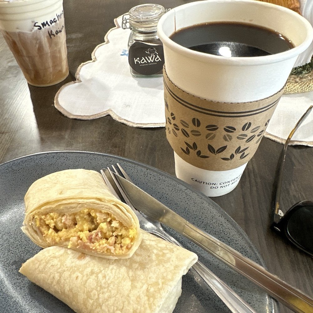 Smachna Kawa - Uncured bacon burrito and black coffee - Coffee & Tea Near Me - Bordentown, New Jersey