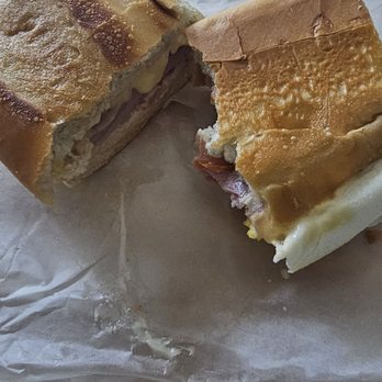 La Lechonera - Ham and eggs with tomato and American cheese, and cafe con leshe cold. - Latin American Near Me - Tampa, Florida La Lechonera - Ham and eggs with tomato and American cheese, and cafe con leshe cold. - Latin American Near Me - Tampa, Florida